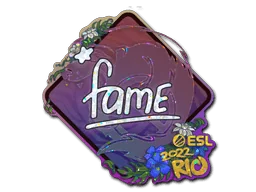 Aufkleber | fame (Glitzer) | Rio 2022