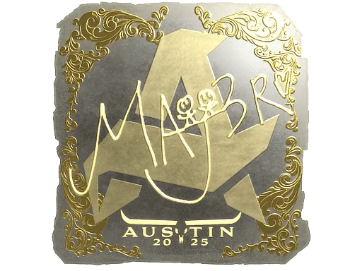 Klistermärke | MAJ3R (guld) | Austin 2025