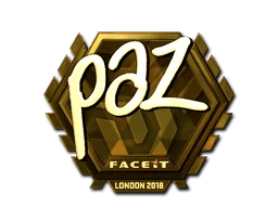 Aufkleber | paz (Gold) | London 2018