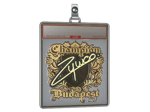 Placa de pegatinas | ZywOo (dorada, campeón) | Budapest 2025