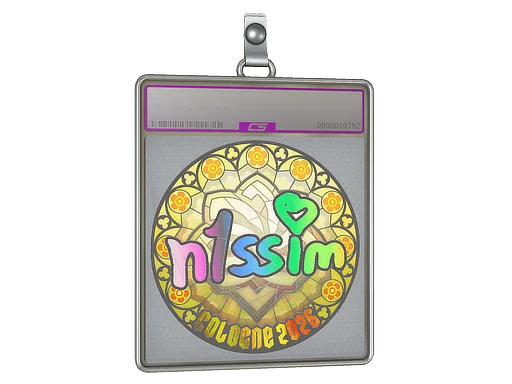 Placa de pegatinas | n1ssim (holográfica) | Colonia 2026