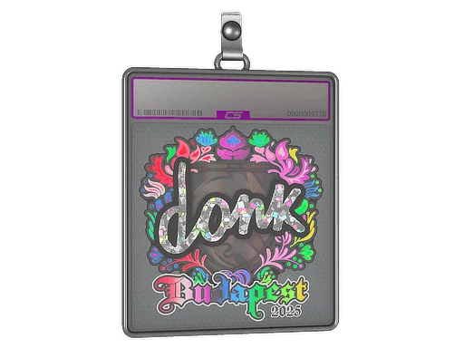 Placa de Adesivo | donk (Holográfico) | Budapeste 2025
