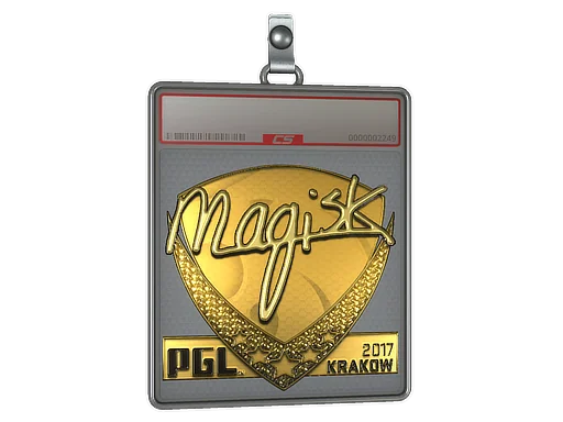 Placa de pegatinas | Magisk (dorada) | Cracovia 2017