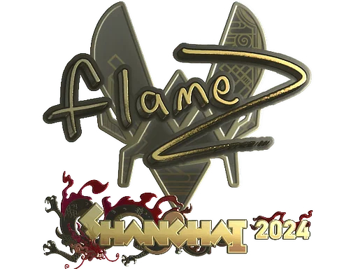 Klistermärke | FlameZ (guld) | Shanghai 2024