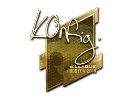Klistermärke | k0nfig (Guld) | Boston 2018