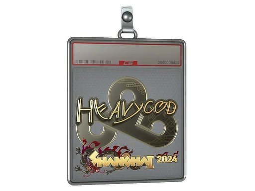 Placa de Adesivo | Heavygod (Dourado) | Xangai 2024