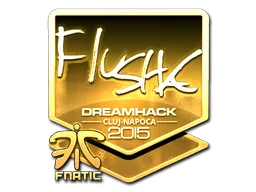Sticker | flusha (Gold) | Cluj-Napoca 2015