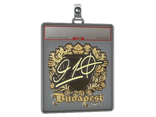 Placa de Adesivo | 910 (Dourado) | Budapeste 2025