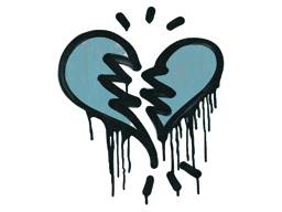 Sealed Graffiti | Broken Heart (Wire Blue)