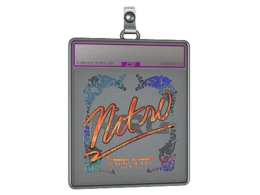 Placa de Adesivo | nitr0 (Holográfico) | Austin 2025