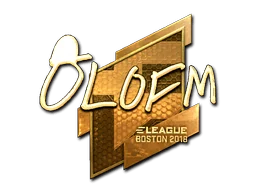 Pegatina | olofmeister (dorada) | Boston 2018