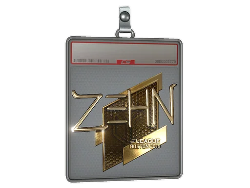 Placa de Adesivo | zehN (Dourado) | Boston 2018
