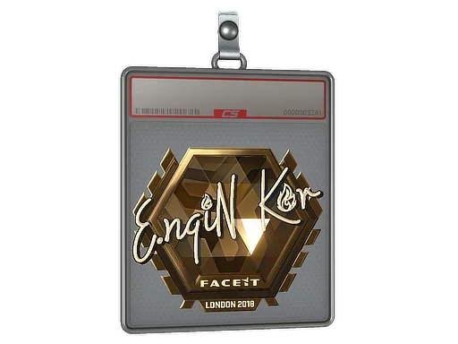 Placa de pegatinas | ngiN (dorada) | Londres 2018
