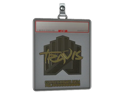 Placa de Adesivo | TRAVIS (Dourado) | Copenhague 2024