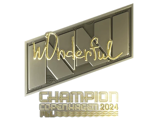 Naklejka | w0nderful (złota, mistrz) | Kopenhaga 2024