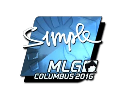 Klistermärke | s1mple (Foil) | MLG Columbus 2016