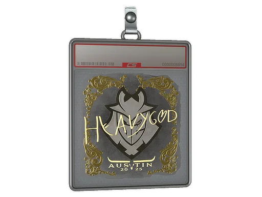 Placa de pegatinas | Heavygod (dorada) | Austin 2025