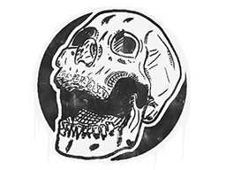 Versiegeltes Graffito | Rising Skull