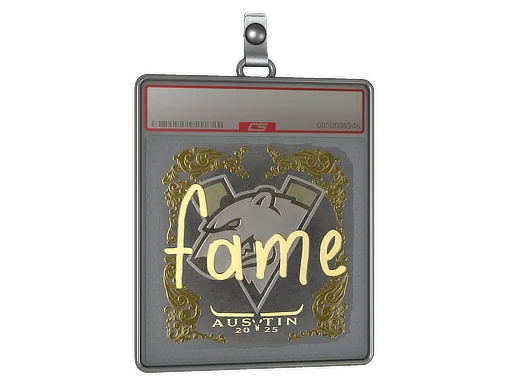 Placa de Adesivo | fame (Dourado) | Austin 2025