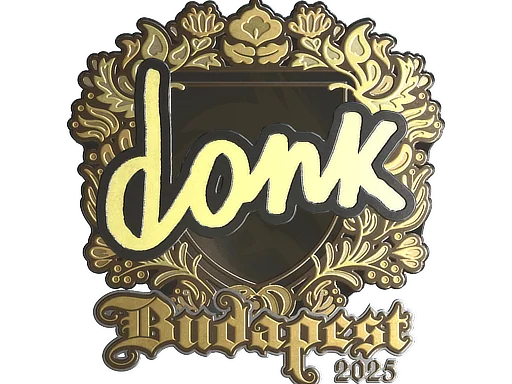 Adesivo | donk (Dourado) | Budapeste 2025