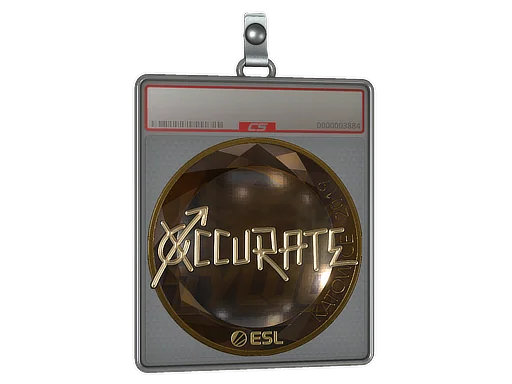 Placa de Adesivo | xccurate (Dourado) | Katowice 2019