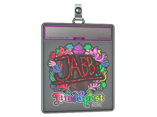 Placa de Adesivo | jabbi (Holográfico) | Budapeste 2025