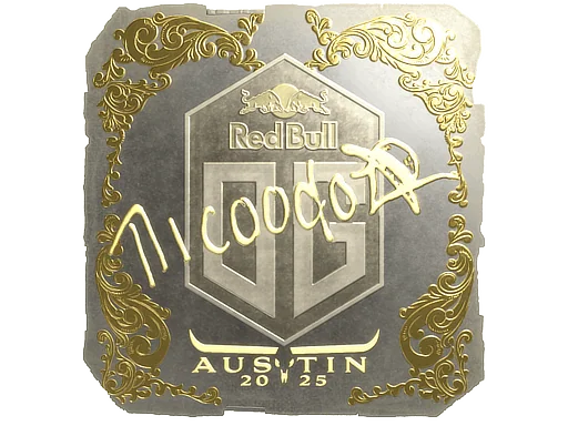 Naklejka | nicoodoz (złota) | Austin 2025