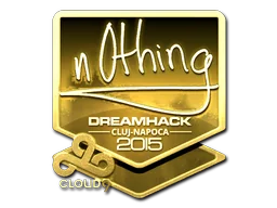 Sticker | n0thing (Gold) | Cluj-Napoca 2015
