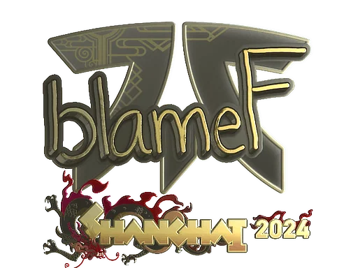 Adesivo | blameF (Dourado) | Xangai 2024