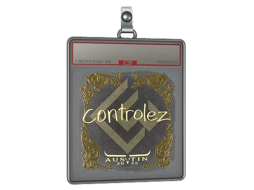 Placa de pegatinas | controlez (dorada) | Austin 2025