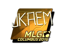 Pegatina | jkaem (dorada) | MLG Columbus 2016