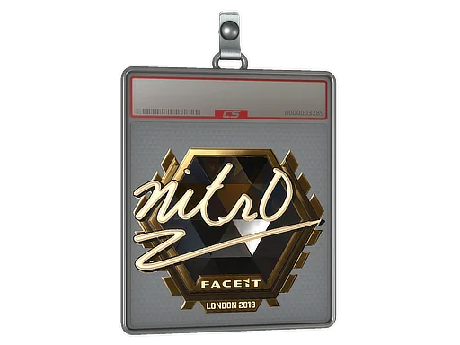 Placa de Adesivo | nitr0 (Dourado) | Londres 2018