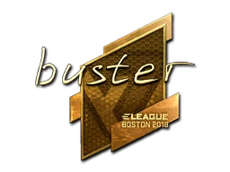 Naklejka | buster (złota) | Boston 2018