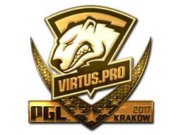 Klistermärke | Virtus.Pro (Guld) | Krakow 2017