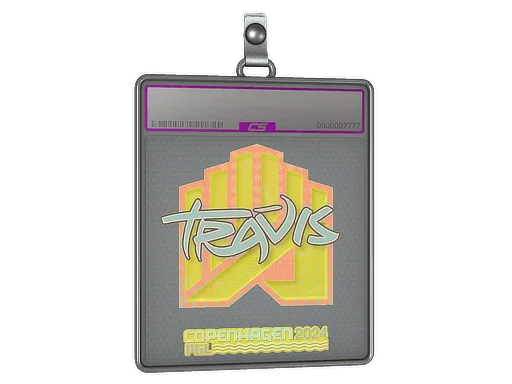 Placa de Adesivo | TRAVIS (Holográfico) | Copenhague 2024