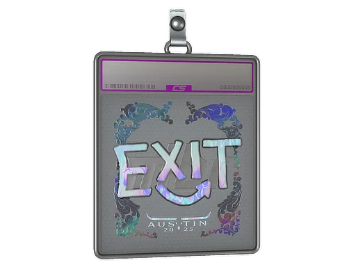 Placa de Adesivo | exit (Holográfico) | Austin 2025