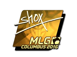 Aufkleber | shox (Gold) | MLG Columbus 2016