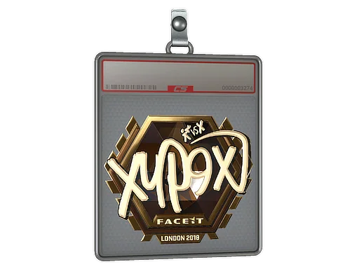 Klistermärkesfodral | Xyp9x (Guld) | London 2018