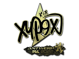 Naklejka | Xyp9x (złota) | Antwerpia 2022