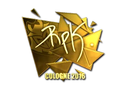Klistermärke | RpK (Guld) | Cologne 2016
