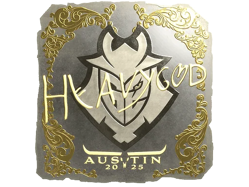 Pegatina | Heavygod (dorada) | Austin 2025