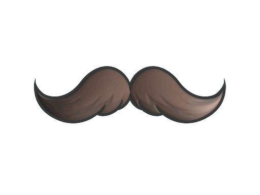 Aufkleber | Schnurrbart (Glanz)