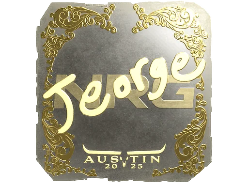 Klistermärke | jeorge (guld) | Austin 2025