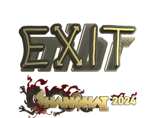 Aufkleber | exit (Gold) | Shanghai 2024