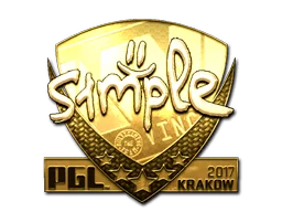 Klistermärke | s1mple (Guld) | Krakow 2017