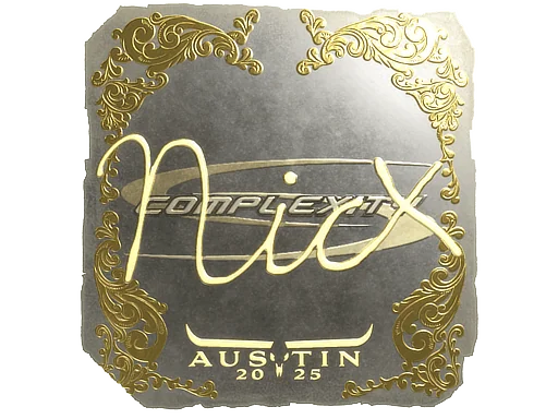 Klistermärke | nicx (guld) | Austin 2025