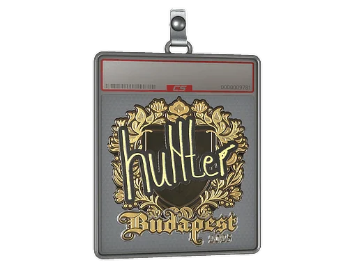 Placa de Adesivo | huNter- (Dourado) | Budapeste 2025