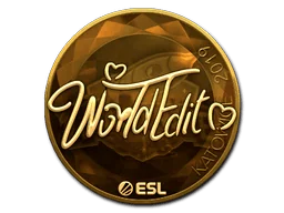 Aufkleber | WorldEdit (Gold) | Kattowitz 2019