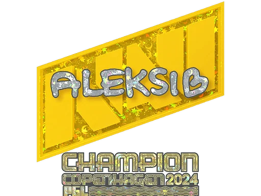 Naklejka | Aleksib (brokatowa, mistrz) | Kopenhaga 2024