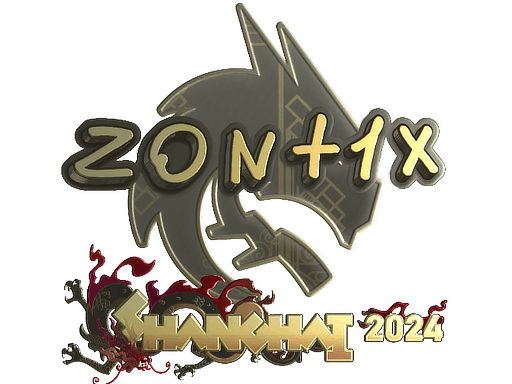 Naklejka | zont1x (złota) | Szanghaj 2024